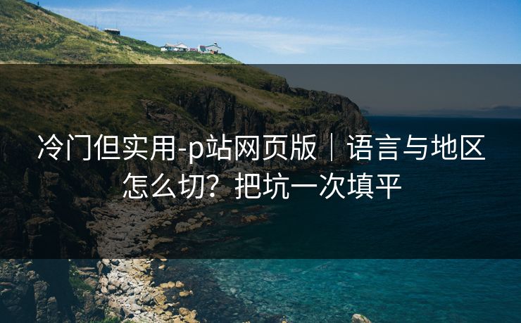 冷门但实用-p站网页版｜语言与地区怎么切？把坑一次填平